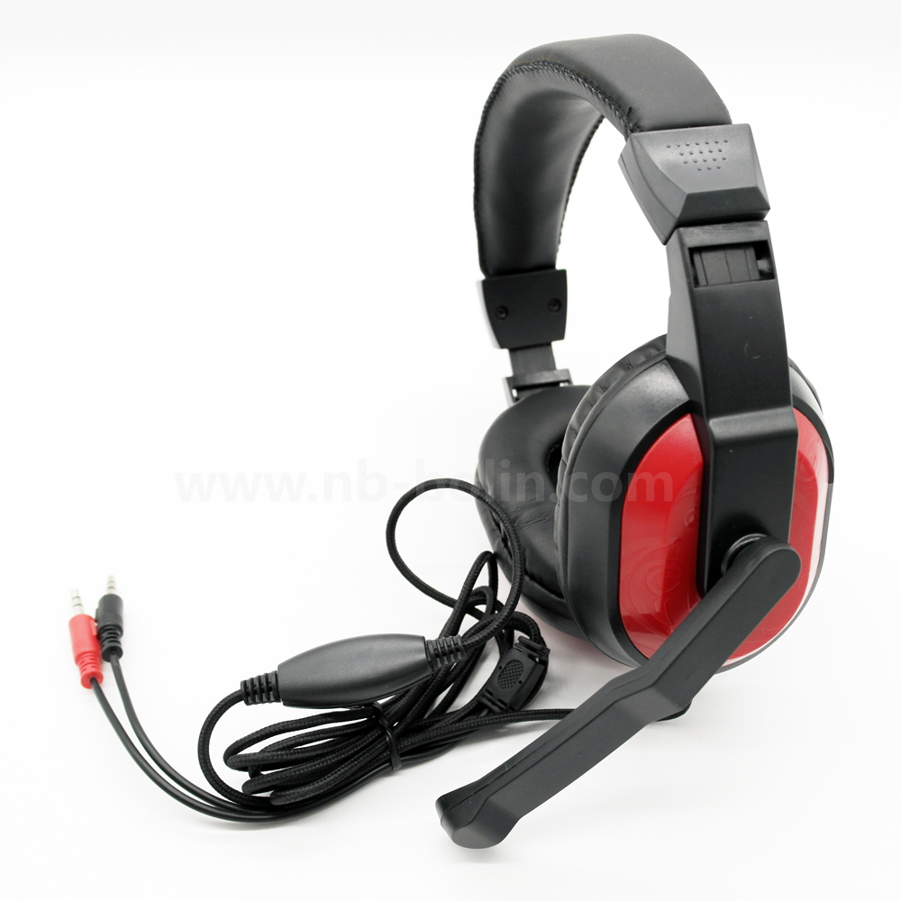 BL-803 Headset with Mic in Red Color